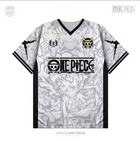 2026 One Piece Luffy Anime T-Shirt Vintage Baseball Jersey Style Men Women 3D Full Print Y2k Streetw