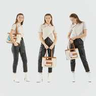 GLISS - GARGAN - Pecan กระเป๋าทรง tote bag ผ้าแคนวาสเคลือบกันน้ำ (สินค้าไม่รวม Tag ห้อยกระเป๋า)