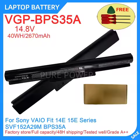 New Laptop Battery VGP-BPS35A 14.8V 40WH 2670mAh High Quality For Sony VAIO Fit 14E 15E Series SVF15