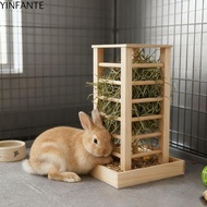 YINFANTE Hay Feeder, Detachable Self-Feeding Rabbit Hay Manger, Practical Wooden Durable Hay Grass H