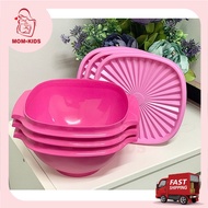 Tupperware 700ml Servelier Bowl pink Ruby bowl 3 In 1 Set Bekas Kuih Raya Mangkuk Light Pink Ready S