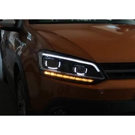 Volkswagen Polo Sedan Vento Head Lamp DRL Daylight with XENON Bulb kit and LED HIGH BEAM (READY STOC