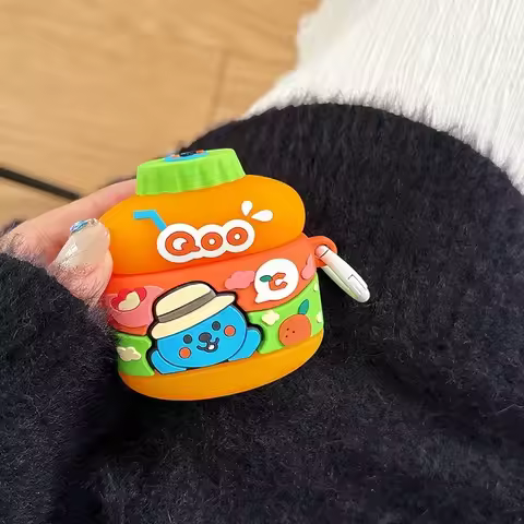 Orange Juice Drink Case for HUAWEI FreeBuds 4 4e 4i 5 5i 6i Cover for Free Buds Pro Pro2 Pro3 Pro4 S