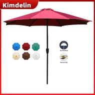 KIMDELIN 2.7M Patio Umbrella Outdoor Umbrella Patio Market Table Umbrella for Garden, Lawn, Deck, Backyard &amp; Pool