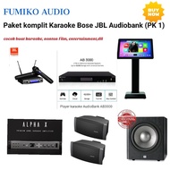 Paket karaoke komplit (PK 1) 1set Speaker BOSE JBL + 1set Audiobank