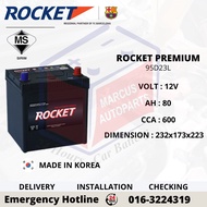 ROCKET PREMIUM 95D23L AUTOMOTIVE CAR BATTERY (EXTEND WARRANTY)