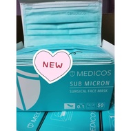 NEW Medicos 3 ply Adult Face Mask Sea Blue