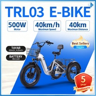 FERSON TRI03 3-Wheel E-Bike | 500W Motor | 48V 12Ah Lithium Battery electric Motor/electric scooter 