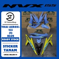 YAMAHA NV-X NVX V1 THAI AEROX-155 (1) BLUE COVER SET (STICKER TANAM) RAPIDO NEW ACCESSORY AKSESORI
