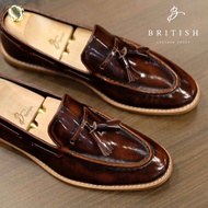 British รองเท้าหนัง รุ่น Tassel Loafer (Dark Brown)