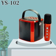 ลำโพงบลูทูธ YS-102 ขนาดเล็ก คาราโอเกะ ไมโครโฟนProfessional 1ตัว ปรับโทนเสียงได้ มีหูหิ้วพกพา*ส่งจากไ