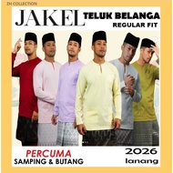 Baju Melayu Jakel Lanang Teluk Belanga REGULAR FIT Percuma Sampin Jakel Baju Melayu 2026 Teluk Belan