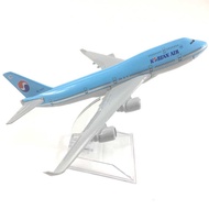 16CM Alloy Airplane Model Korean Airlines Boeing 747 Korean Airlines Gifts Collectibles Decorations