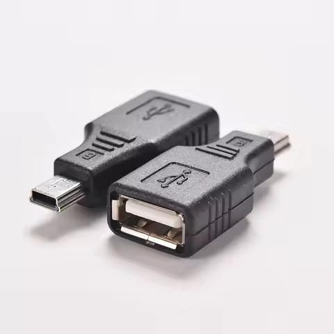 1PC Brand New Network USB 2.0 A Female To Mini USB B 5 Pin Male Cord Cable Hub Adapter