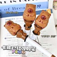 Kapibara Catapult Pen Decompression Can Pinch Funny Launch Pen Bullet Ballpoint Pen Student Niche Fu