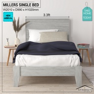 Single Bed - MILLERS Series - 1 Color - Katil Bujang Kayu - Katil Single - Beds