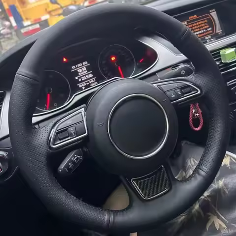 DIY Car Steering Wheel Cover Customized Artificial Leather For Audi A1 8X A3 8V Sportback A4 B8 Avan