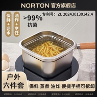 Stainless Steel Deep Frying Pan Fryer New Multi-Functional Household Gas Induction Cooker Tempura Fr