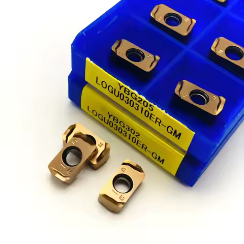 10pcs LOGU030310ER-GM YBG205 LOGU030310ER Cemented Carbide Insert High Quality Fast Feed Milling Ins