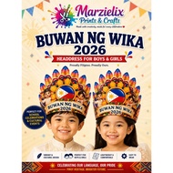 Buwan ng Wika 2026 Headdress | Filipino Costume Crown for Boys & Girls | Ordinary/ Laminated