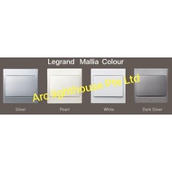 Legrand Mallia Switch Socket Silver/Dark Silver/Pearl