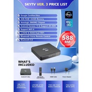 SKYTV ANDROID BOX VER.3 LIFETIME SKYTV SOFTWARE | 4GB RAM + 64GB ROM (Free 1 Year SkyTV Mobile Versi