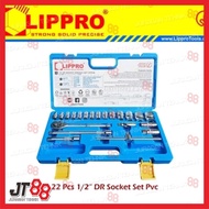 Lippro Socket Wrench Set 22pcs 6PT 1/2" DR 8-32mm Socket Wrench 22 Pcs