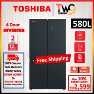 [FREE SHIPPING] Toshiba DUAL Inverter Multi Door Refrigerator Fridge (580L) GR-RF608WI-PMY(52)