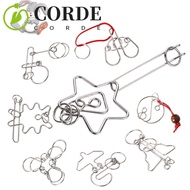 CORDE 3D Metal Puzzle Fun Unlock Toy Learning Toys 3d Puzzle Wire Brainteasers Games Kong Ming Lock 