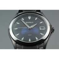 Vintage 2002 Exc+5* Seiko Alba 7N42-0BA0 Blue Date 38mm Quartz Men's Watch