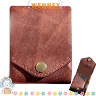 WENNEY Slim Minimalist Wallet, Handmade PU Leather Built-in Pen Slot Multifunctional Compact Wallet,