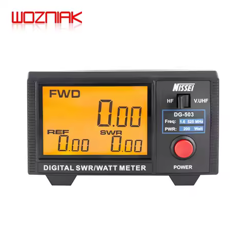 Origianl NISSEI DG-503 1.8-525Mhz Short Wave UV Standing Wave Meter Power Meter SWR Digital Power Me