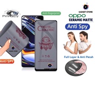 LAYAR Tg ceramik Matte spy Privacy Oppo A54 A54 4g A54 5g A74 4g A74 5g A94 4g A35 A55 4g A55 5g A95