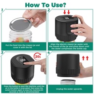 Electric Jar Vacuum Sealer Kit Can Automatic Sealing Machine with 10 Jar Lids for Wide Mouth&Regular