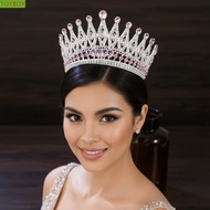 TOYBOX Queen Tiara Crown, Shiny Antique Bronze Baroque Crown, Luxury Multi-color Hair Ornaments Head