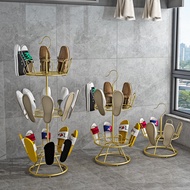 Golden iron shoe drying rack, household outdoor balcony simple slipper rack, creative hotel home stay drying rack