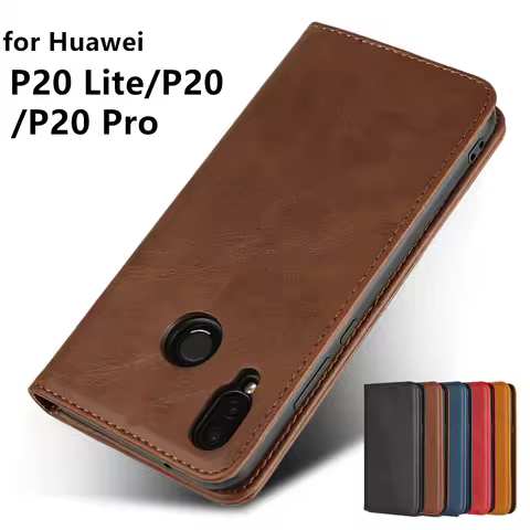 Leather case for Huawei P20 Lite Flip case card holder Holster for Huawei P20 Lite Pro P20 Magnetic 