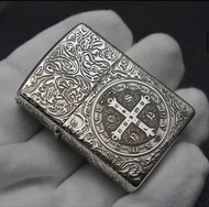 全新有盒Zippo煤油打火機 白銅 康斯坦丁純銅盔甲機