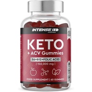 Cuka Apel Gula 500mg Keto ACV Pektin B12 B6 Asid Folik Iodin 60 Keping