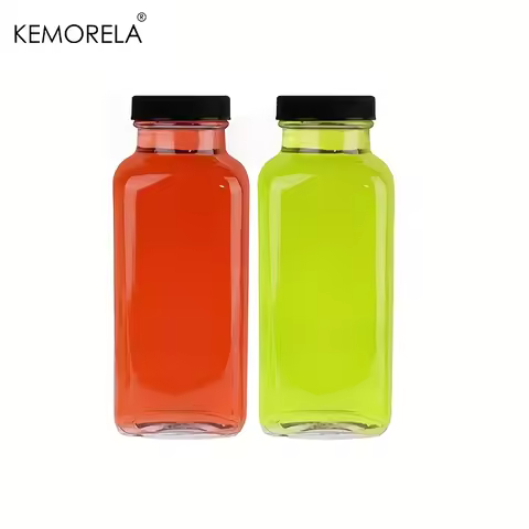 2/4PCS 350ML Vintage Glass Bottle Set Leakproof for Juicing Hot Sauce Kombucha Ginger Milk Whiskey -