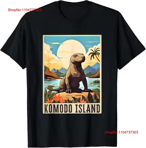 Komodo Island Indonesia Dragon T Shirt vintage Washed Stylish Slightly Soft graphic Casual homme str