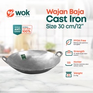 Pre Seasoned cast steel frying pan (12cm) thick / cast iron frying pan / cast iron frying pan / Fryi