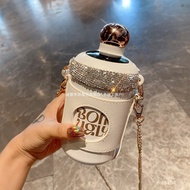 German Pearl Smart Portable Water Cup Stainless Steel High-Value Thermos Cup Diamond Exquisite Canim