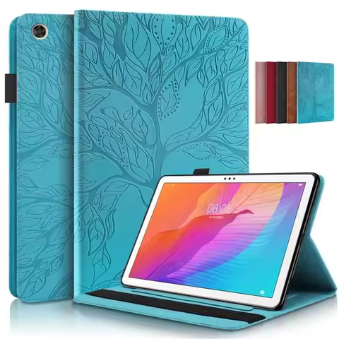 Tablet Case for Huawei MatePad Mate Pad T10 T10s 3D Tree Embossed PU Leather for Funda Huawei MatePa
