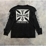West Coast Choppers West Coast Radio American Retro Pure Cotton Printed vintage Long Sleeve T-Shirt