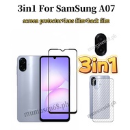 3IN1 Samsung Galaxy A07 A06 A17 Tempered Glass film For Samsung Galaxy A15 A16 A56 A26 A36 A05 Camer