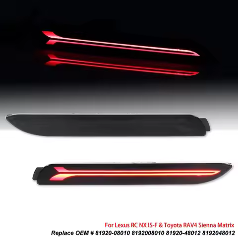 2PCS Car LED Rear Bumper Reflector Brake Lights Lamp for Lexus IS-F GX470 RX300 for Toyota/Camry/RAV