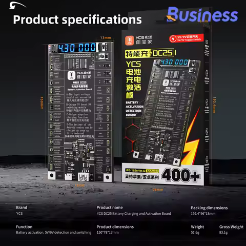 YCS Battery Activation Detection Board Battery Fast Charge tools for iPhone 6-17 Pro Max Android XM