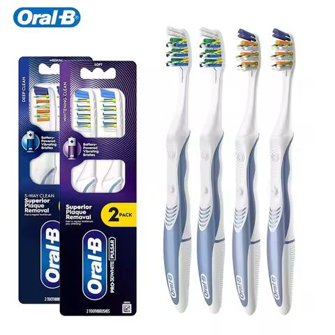 Oral-B Pulsar 3D White Electric Toothbrush Battery Powered Vibrating Toothbrush Deep Clean Micro-Pul