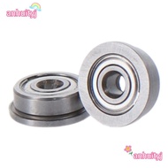 LANJ 10pcs Flanged Ball Bearing, F623ZZ Chrome Steel Flange Rip Bearings, Wear Resistance 3x10x4mm Z1 Noise Level Double Sealed Bearings  Printers